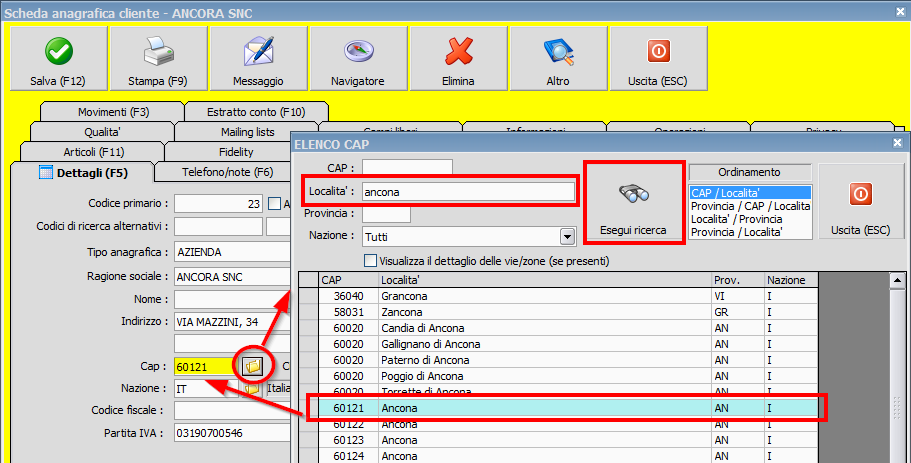 Dati anagrafici (Dettagli) - Ready Pro - Manuale utente