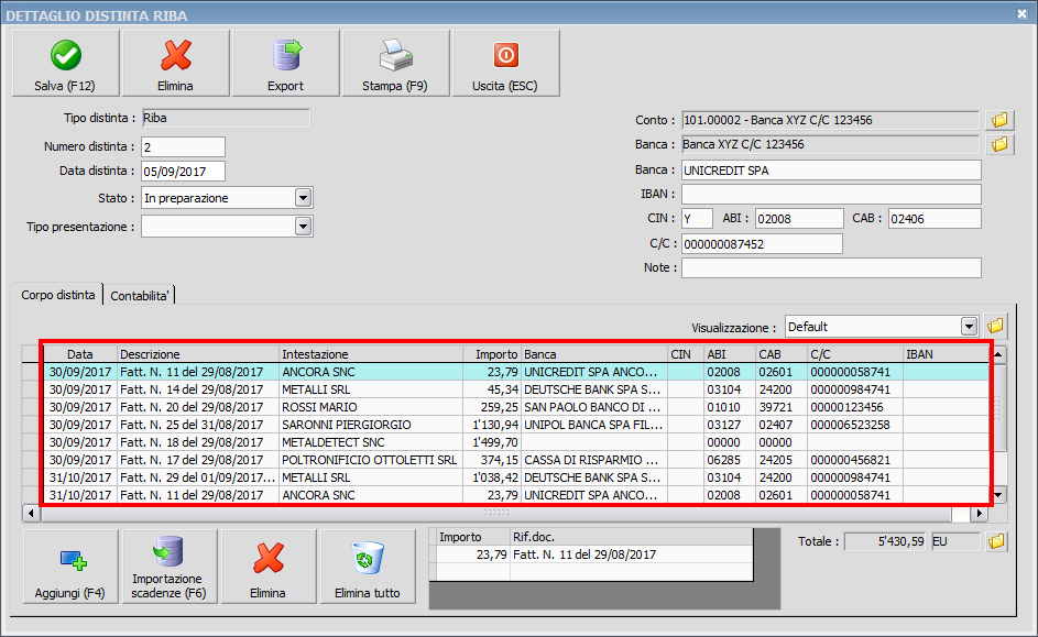 Modello Rid Gratis Distinte Ri.Ba. / RID - Ready Pro - Manuale utente