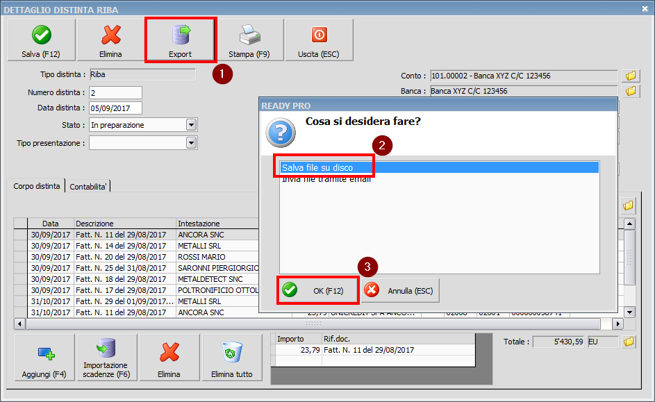 Modello Rid Gratis Distinte Ri.Ba. / RID - Ready Pro - Manuale utente