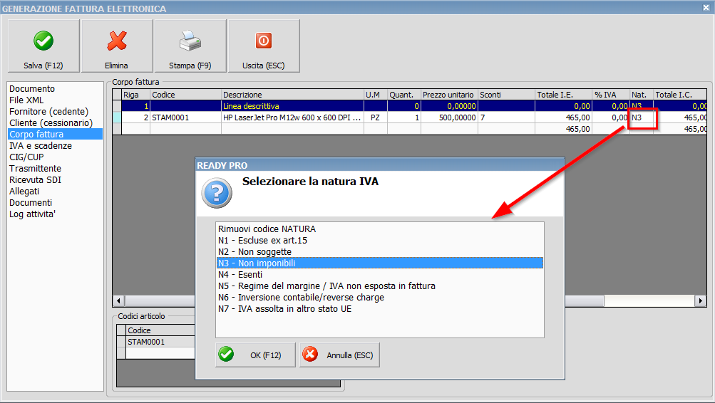 Natura operazioni IVA Ready Pro Manuale utente Natura operazioni IVA Ready Pro Manuale utente