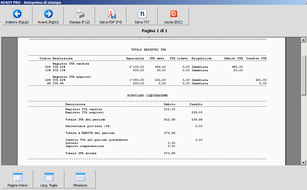 Riepilogo IVA - Ready Pro