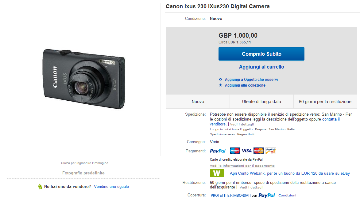 Vantaggi nel pubblicare una inserzione eBay con gli identificatori di