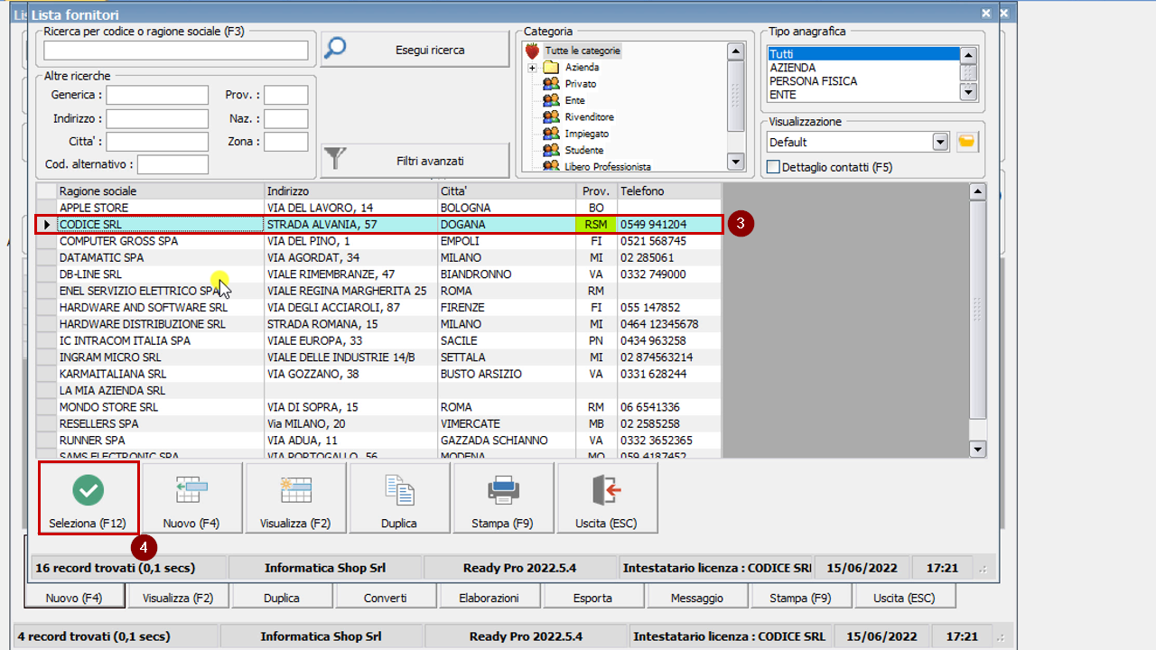 Esempio di creazione autofattura reverse charge elettronica Ready Pro