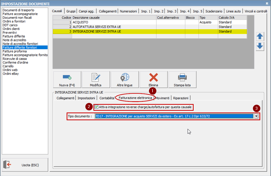 Esempio di creazione integrazione reverse charge elettronica Ready